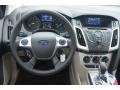 Medium Light Stone 2014 Ford Focus SE Hatchback Dashboard