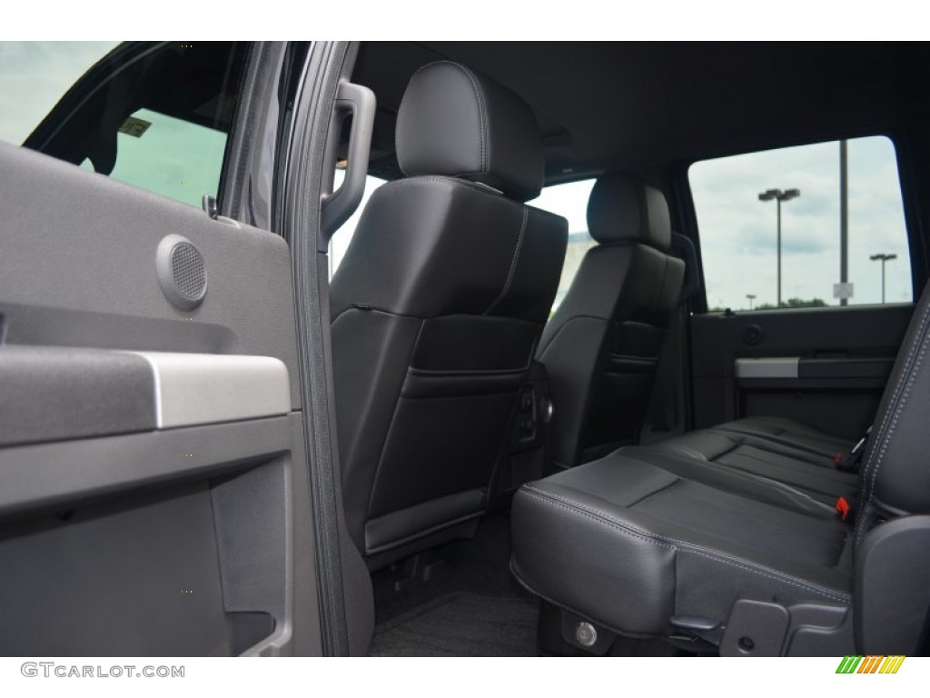 Black Interior 2014 Ford F250 Super Duty Lariat Crew Cab 4x4 Photo #84341157