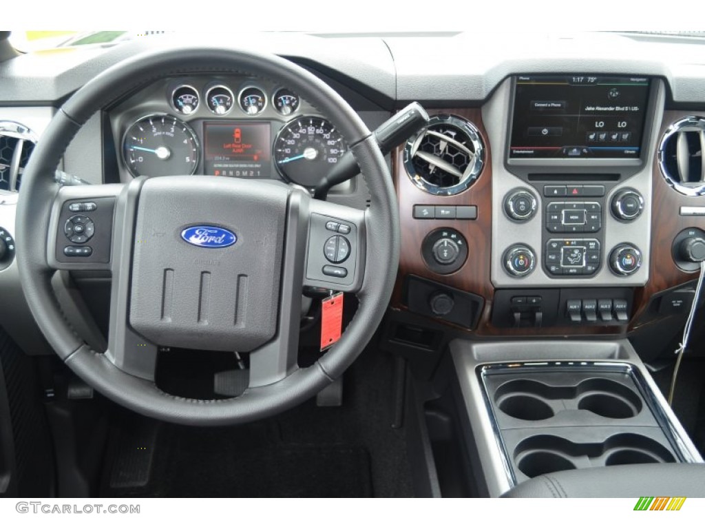 2014 Ford F250 Super Duty Lariat Crew Cab 4x4 Black Dashboard Photo #84341235