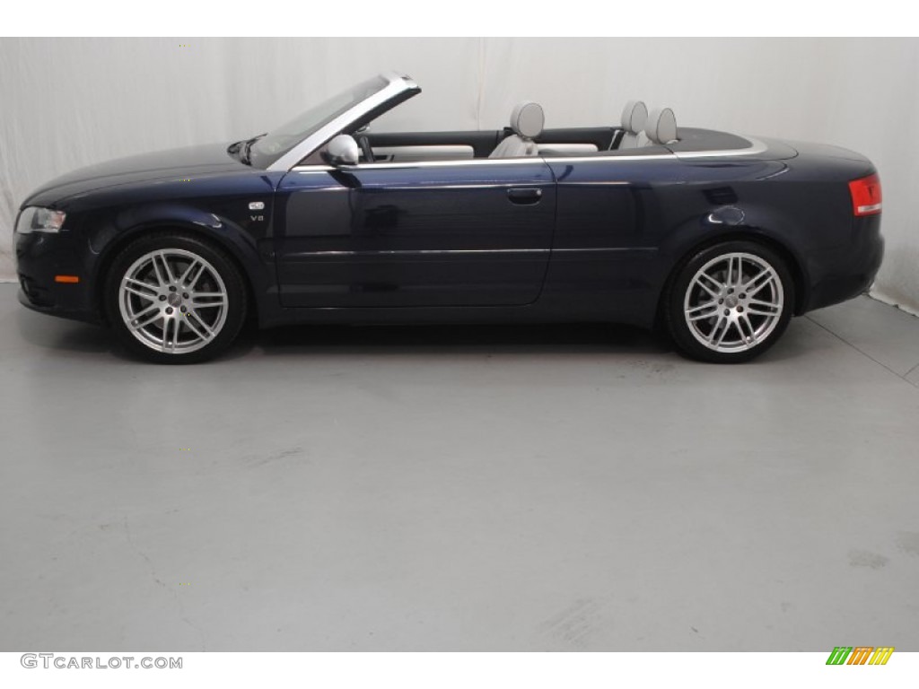 Deep Sea Blue Pearl Effect 2008 Audi S4 4.2 quattro Cabriolet Exterior Photo #84342485