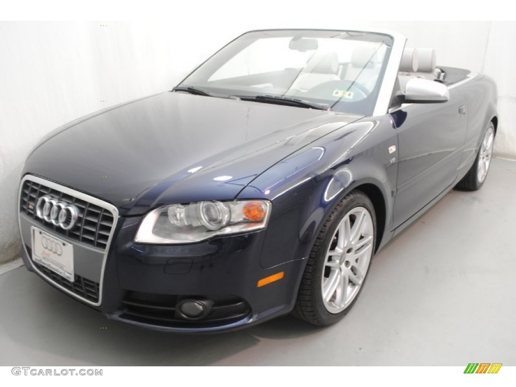 2008 S4 4.2 quattro Cabriolet - Deep Sea Blue Pearl Effect / Black/Silver photo #6