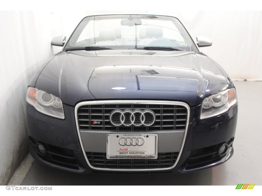 2008 S4 4.2 quattro Cabriolet - Deep Sea Blue Pearl Effect / Black/Silver photo #7