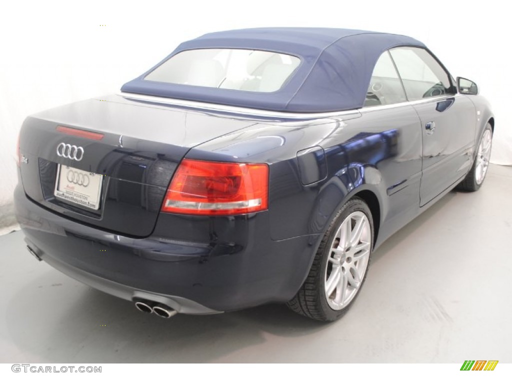 2008 S4 4.2 quattro Cabriolet - Deep Sea Blue Pearl Effect / Black/Silver photo #11