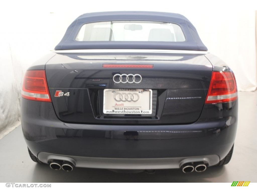2008 S4 4.2 quattro Cabriolet - Deep Sea Blue Pearl Effect / Black/Silver photo #12
