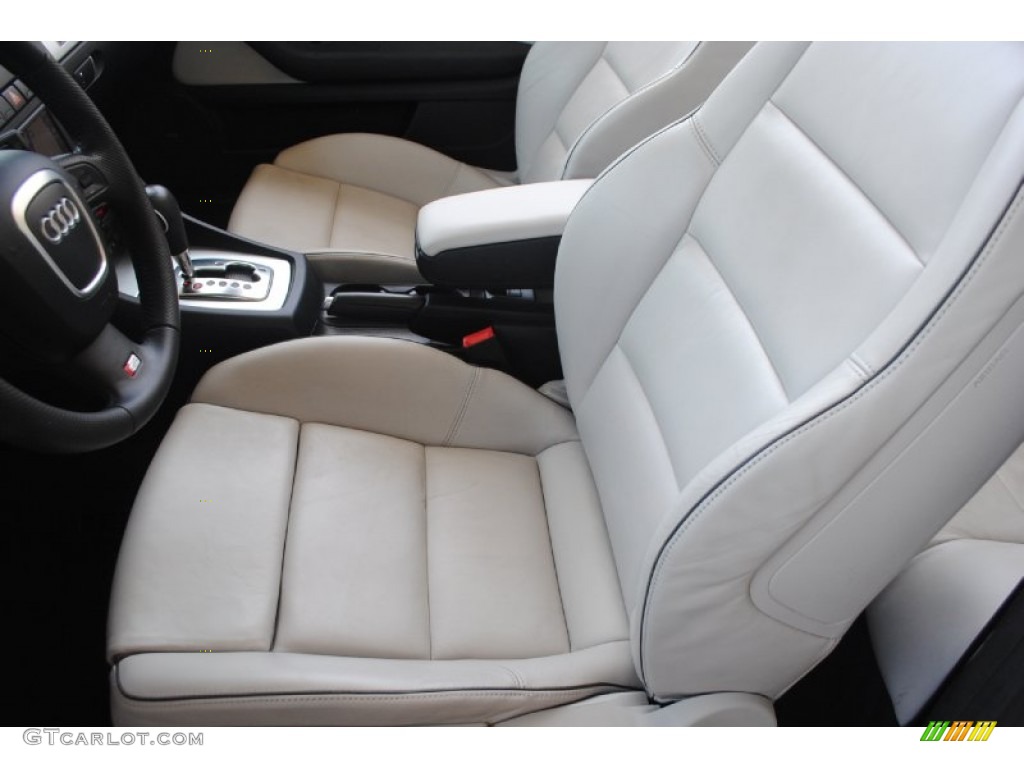 Black/Silver Interior 2008 Audi S4 4.2 quattro Cabriolet Photo #84342792