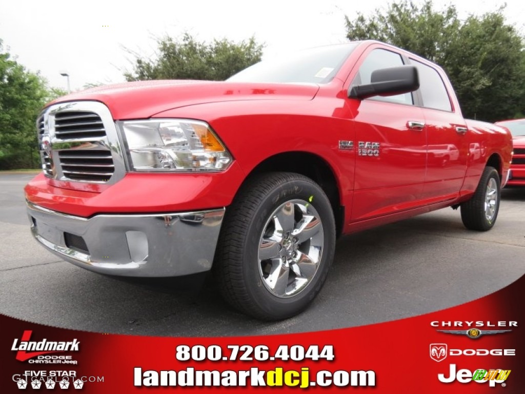 2013 1500 Big Horn Crew Cab - Flame Red / Black/Diesel Gray photo #1