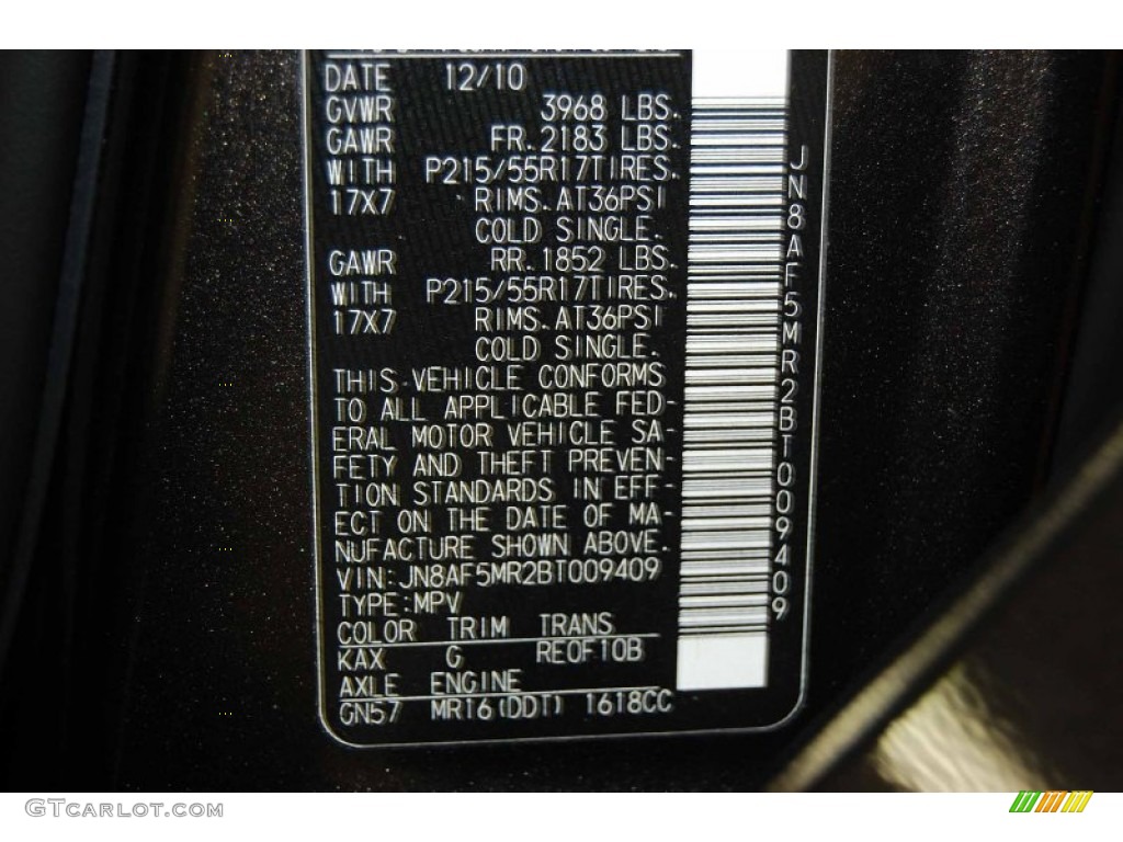 2011 Juke S - Metallic Bronze / Black/Silver Trim photo #12
