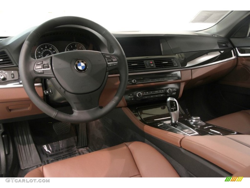 2013 5 Series 528i xDrive Sedan - Dark Graphite Metallic II / Cinnamon Brown photo #9