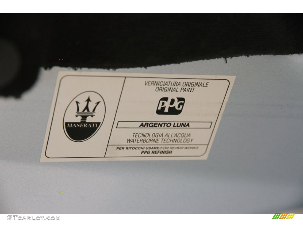2005 Coupe Color Code Argento Luna for Argento Luna (Light Blue) Photo #84350994