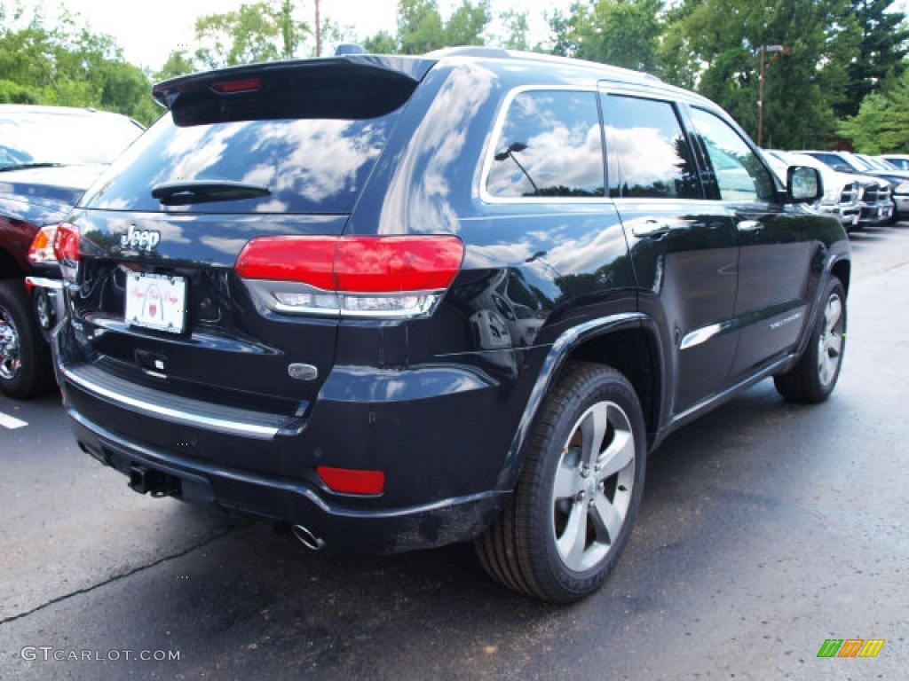 2014 Grand Cherokee Overland 4x4 - Brilliant Black Crystal Pearl / Overland Nepal Jeep Brown Light Frost photo #3