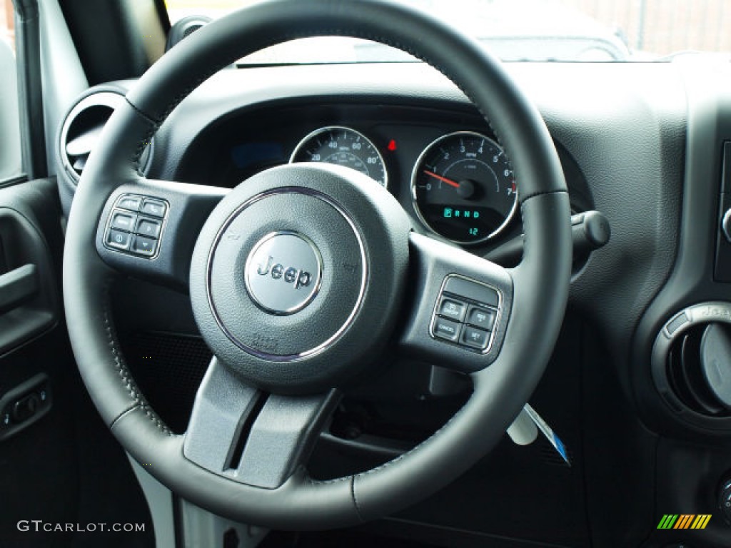 2014 Jeep Wrangler Sport S 4x4 Black Steering Wheel Photo #84353676