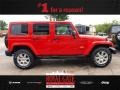 Flame Red 2013 Jeep Wrangler Unlimited Sahara 4x4