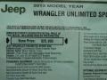 2013 Commando Green Jeep Wrangler Unlimited Sport 4x4  photo #8