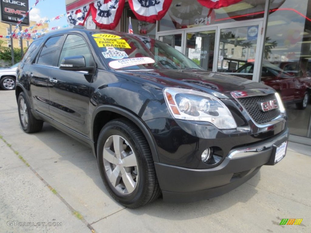 2010 Acadia SLT AWD - Carbon Black Metallic / Ebony photo #1