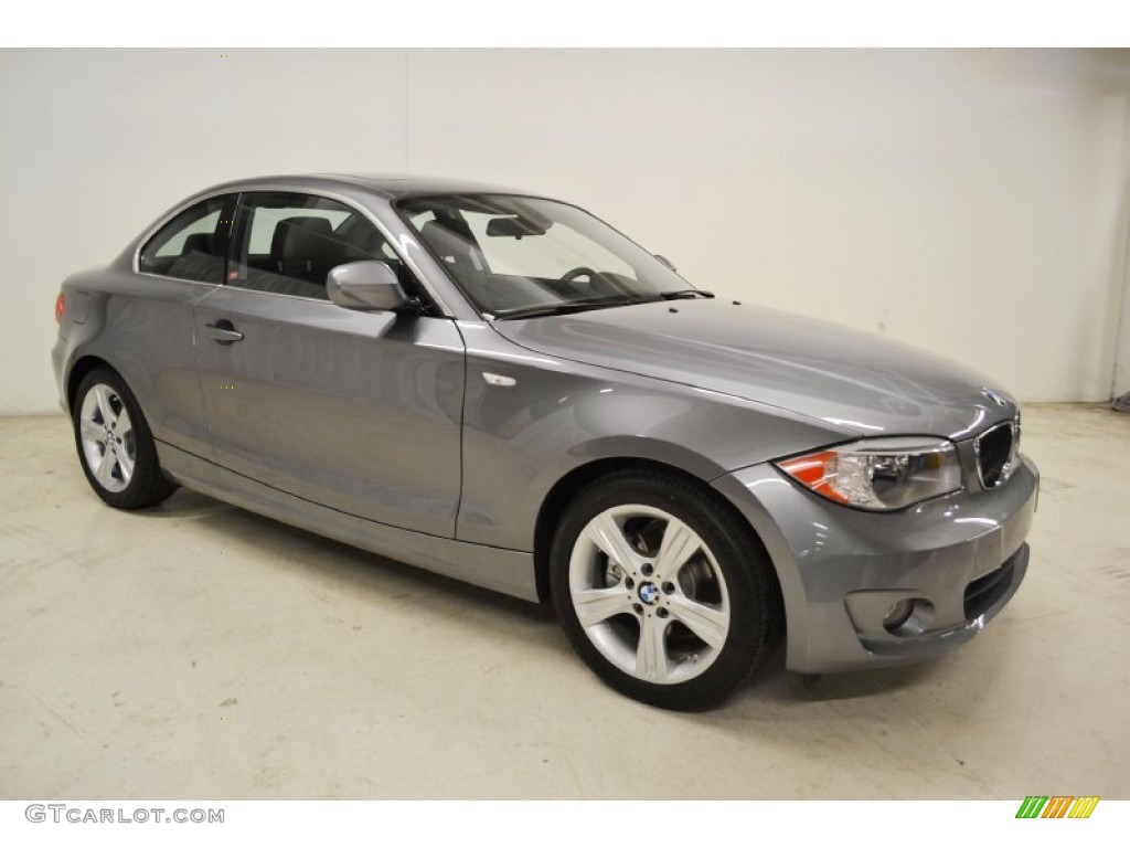 2013 1 Series 128i Coupe - Space Gray Metallic / Black photo #2