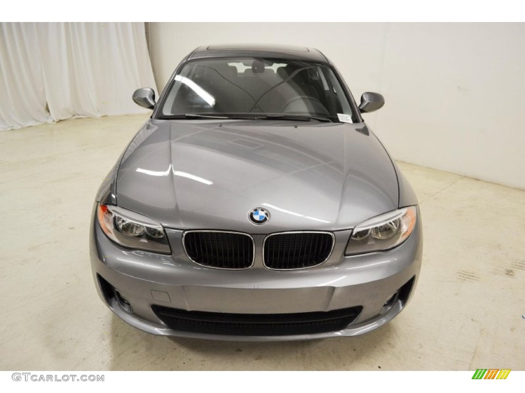2013 1 Series 128i Coupe - Space Gray Metallic / Black photo #4