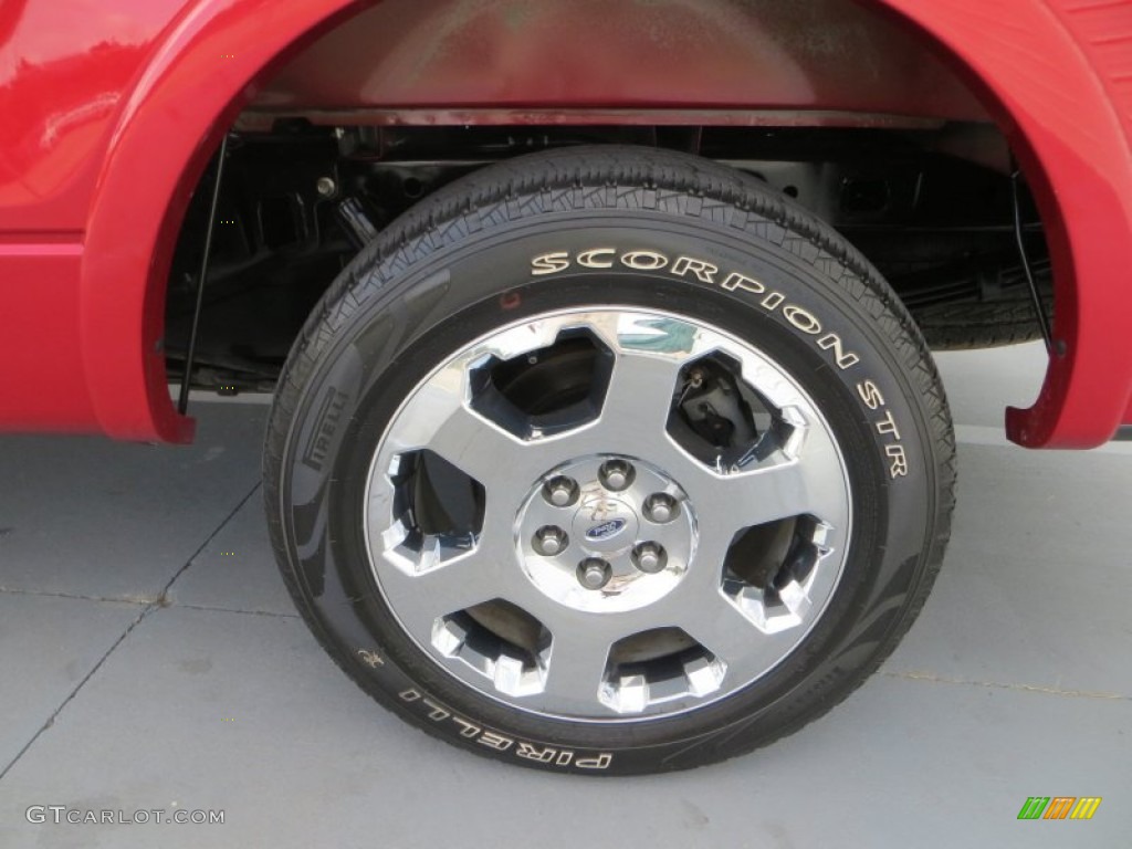 2010 F150 Lariat SuperCrew - Red Candy Metallic / Black photo #12