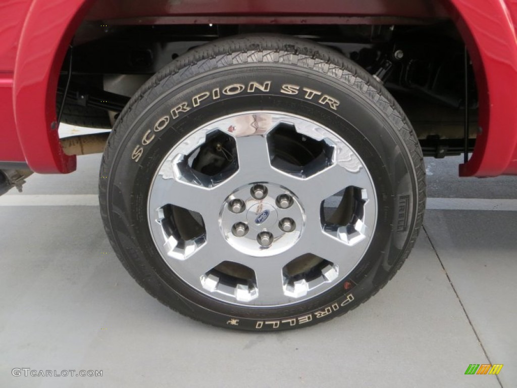 2010 F150 Lariat SuperCrew - Red Candy Metallic / Black photo #13