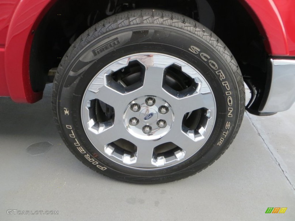 2010 F150 Lariat SuperCrew - Red Candy Metallic / Black photo #14