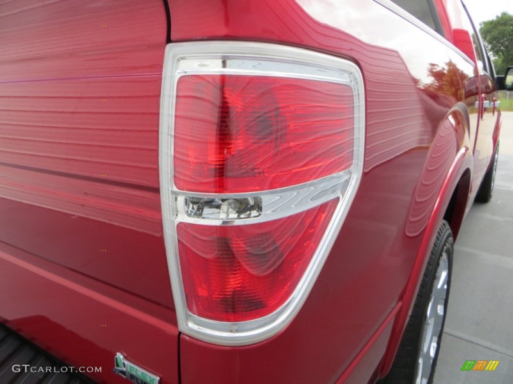 2010 F150 Lariat SuperCrew - Red Candy Metallic / Black photo #17