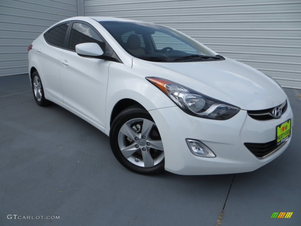 Shimmering White Hyundai Elantra