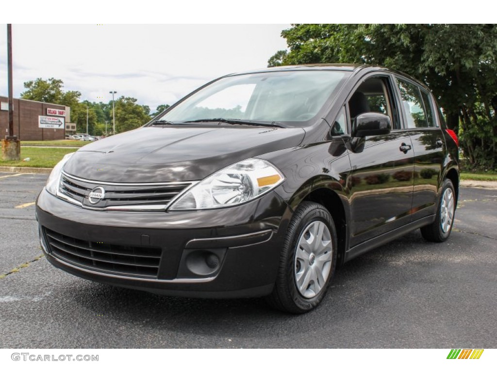 2012 Versa 1.8 S Hatchback - Espresso Black / Charcoal photo #1