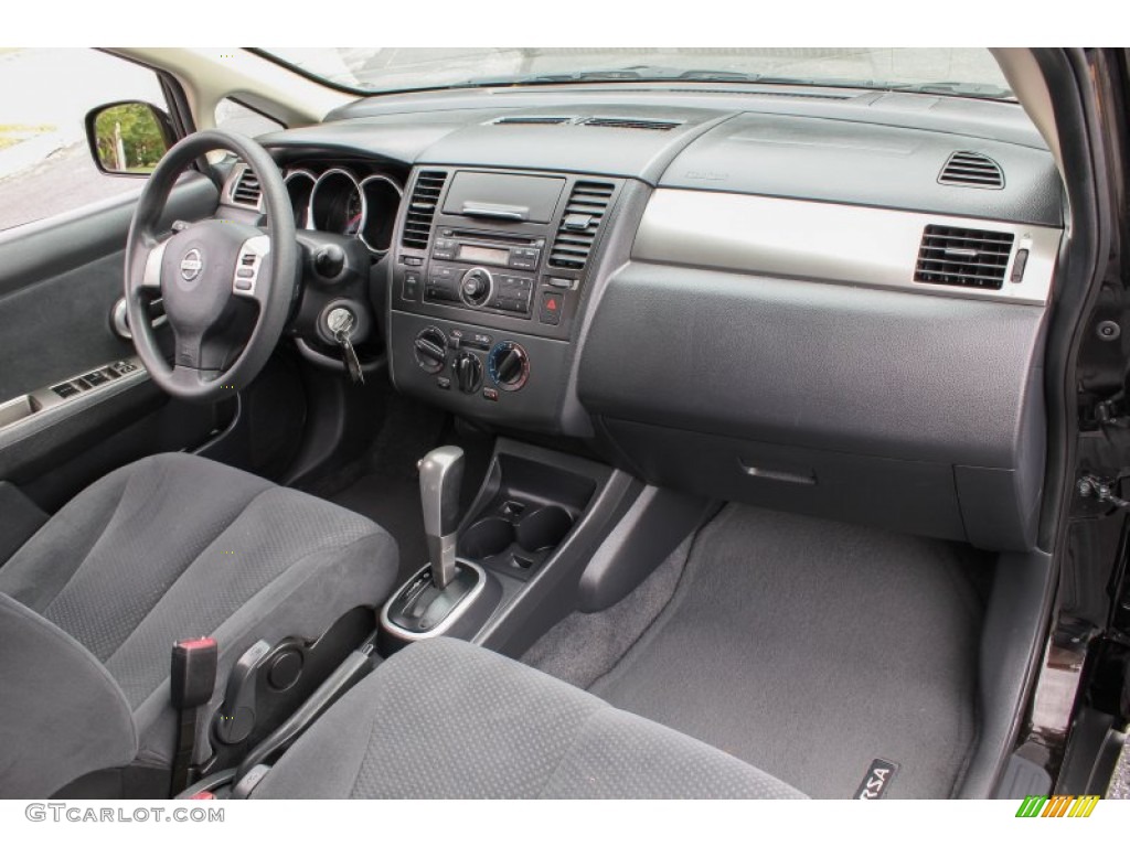 Charcoal Interior 2012 Nissan Versa 1.8 S Hatchback Photo #84357390