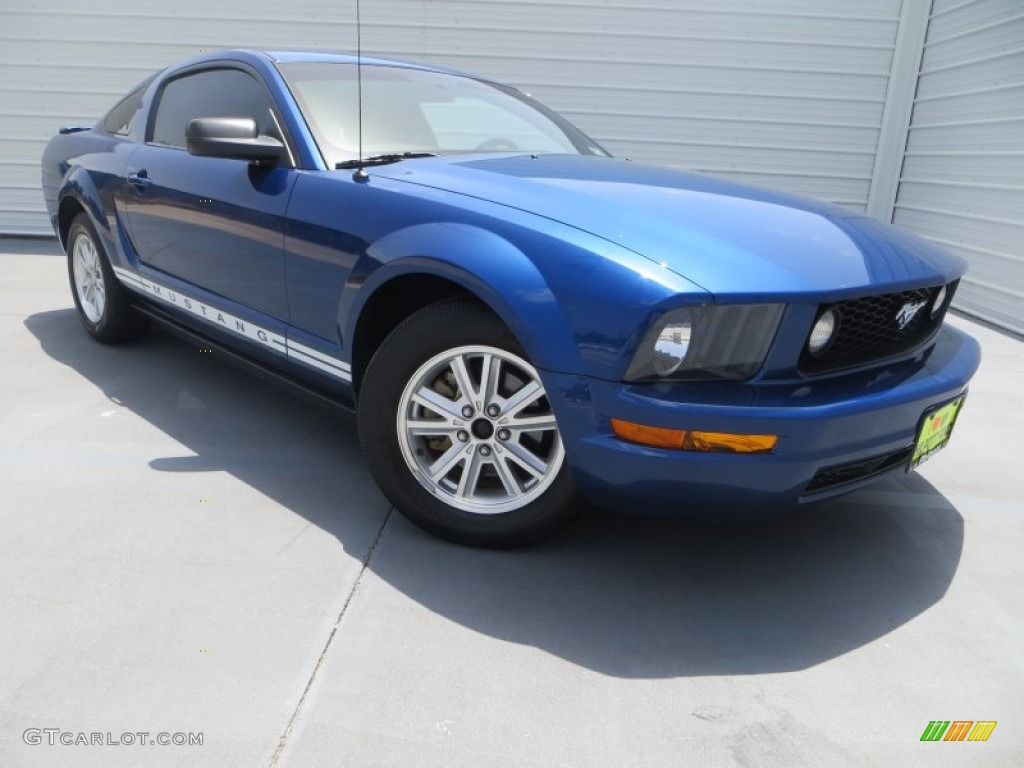 2008 Mustang V6 Deluxe Coupe - Vista Blue Metallic / Dark Charcoal photo #1