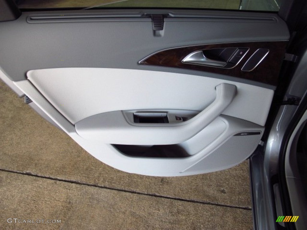2014 Audi A6 3.0T quattro Sedan Titanium Gray Door Panel Photo #84360272