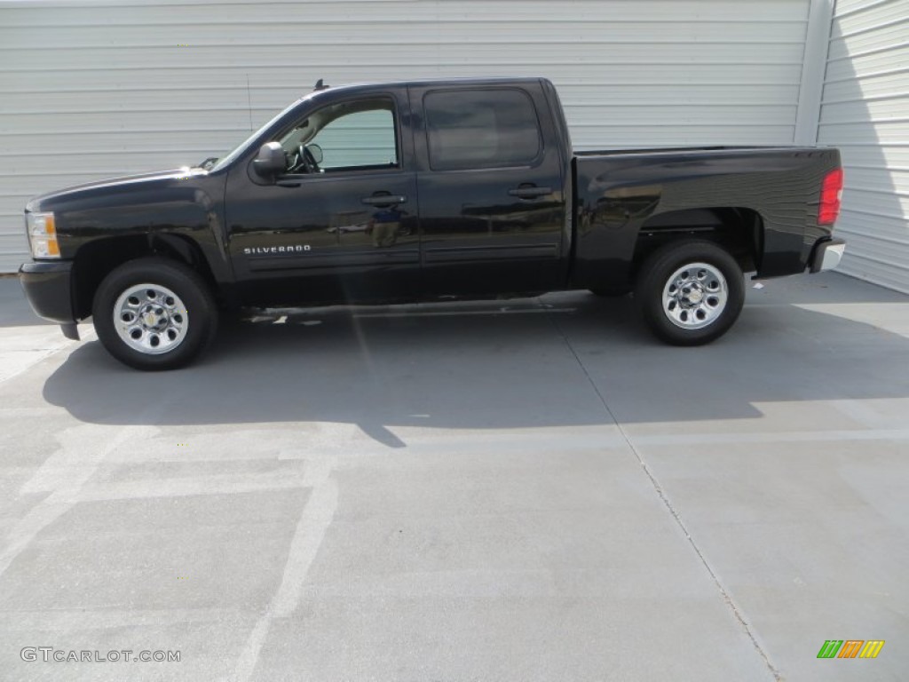 2011 Silverado 1500 LS Crew Cab - Black Granite Metallic / Dark Titanium photo #6