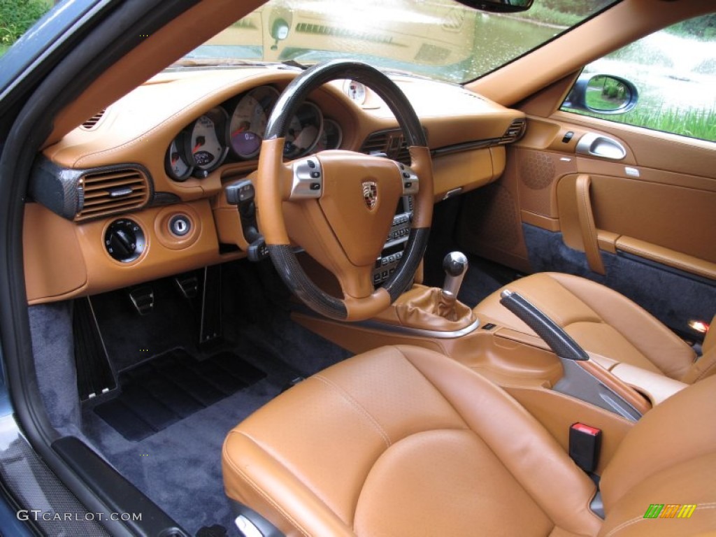 Natural Brown Interior 2008 Porsche 911 Turbo Coupe Photo #84363114