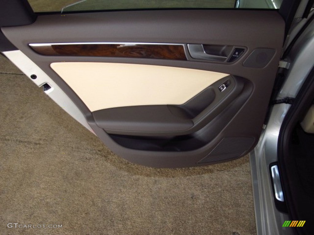 2014 Audi A4 2.0T Sedan Velvet Beige Door Panel Photo #84363624