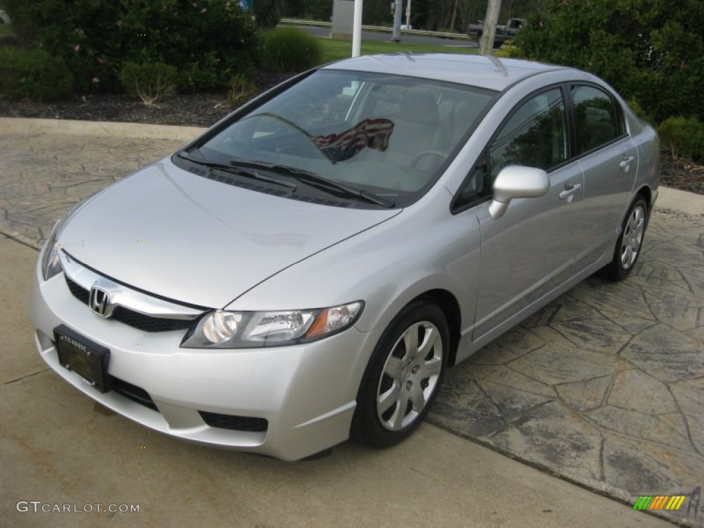 2010 Civic LX Sedan - Alabaster Silver Metallic / Gray photo #1