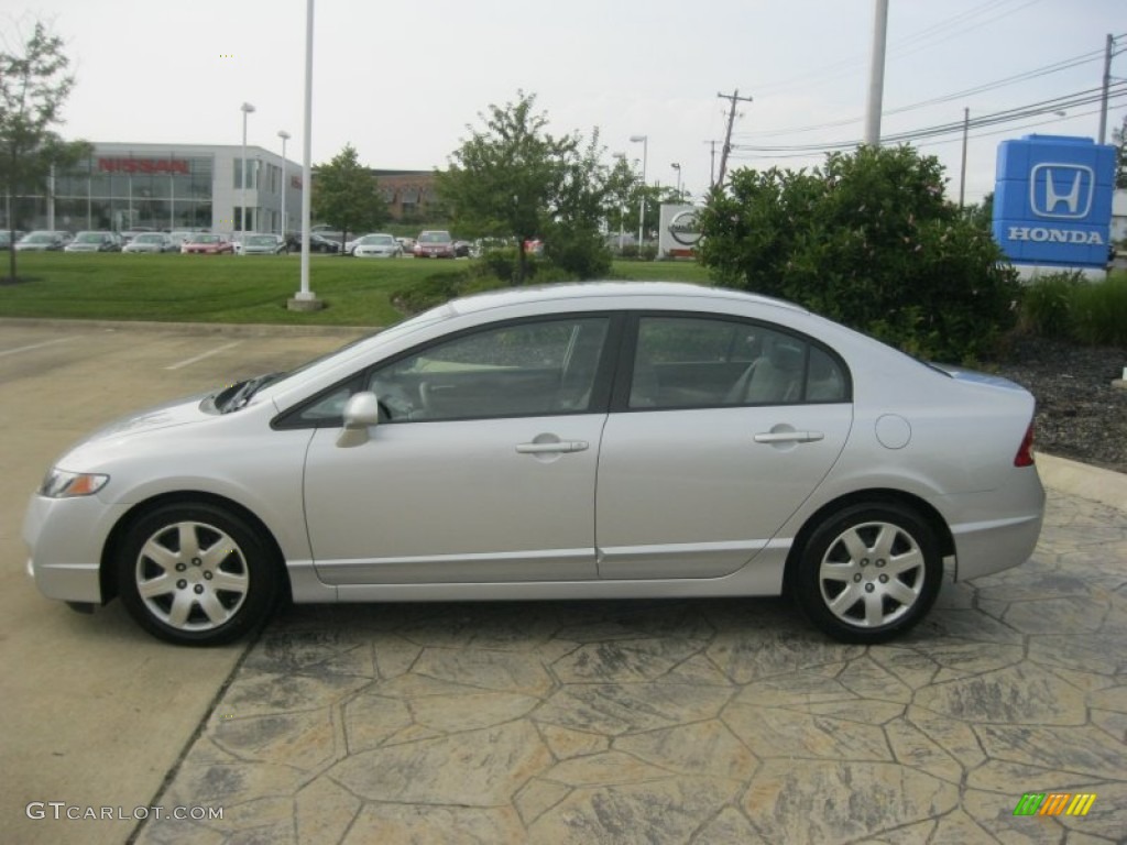 2010 Civic LX Sedan - Alabaster Silver Metallic / Gray photo #2