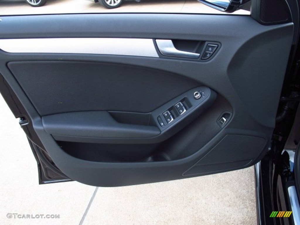2014 Audi A4 2.0T Sedan Black Door Panel Photo #84365199