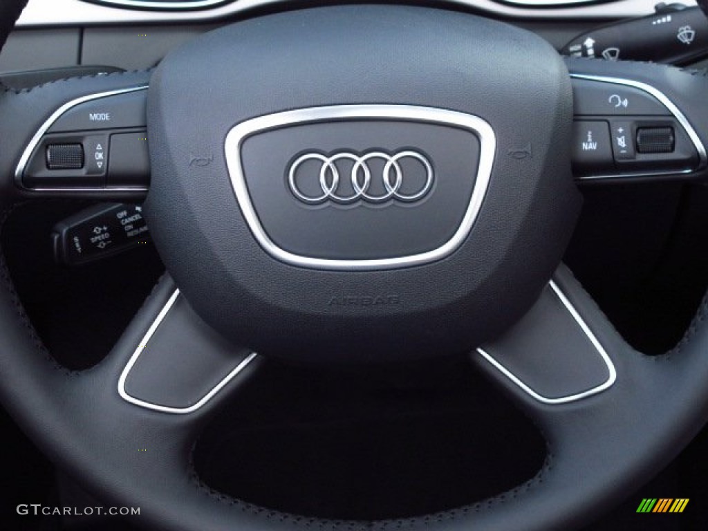 2014 Audi A4 2.0T Sedan Black Steering Wheel Photo #84365371