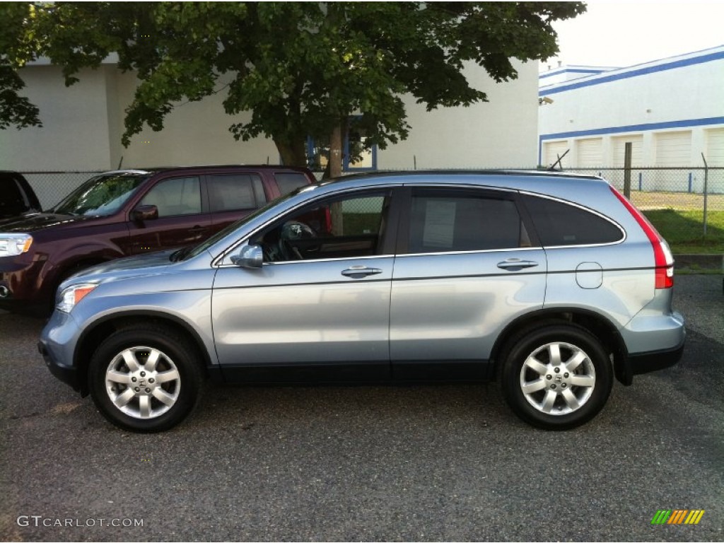 2008 CR-V EX-L 4WD - Glacier Blue Metallic / Gray photo #4