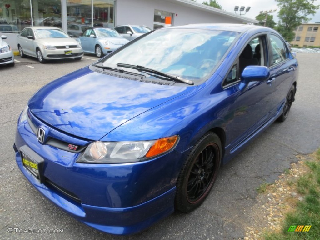 2008 Civic Si Sedan - Fiji Blue Pearl / Black photo #3