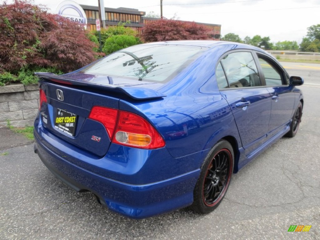 2008 Civic Si Sedan - Fiji Blue Pearl / Black photo #4