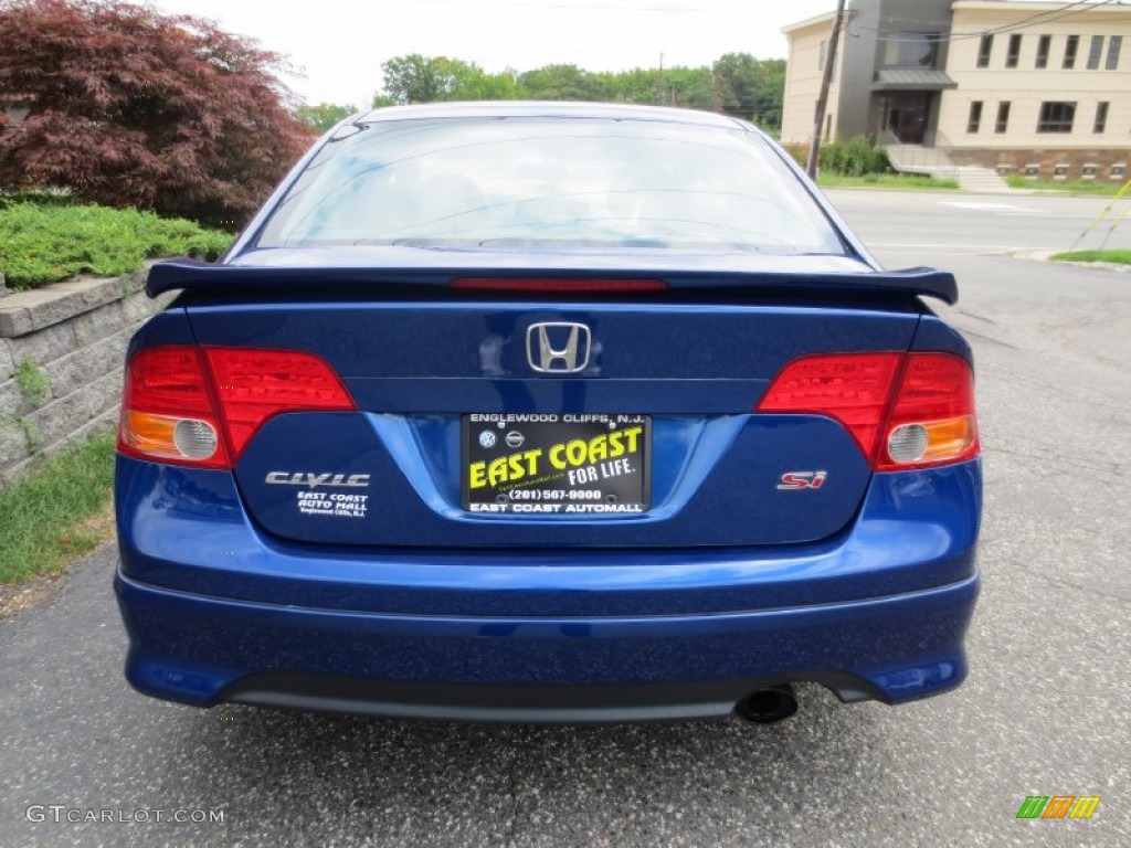 2008 Civic Si Sedan - Fiji Blue Pearl / Black photo #5