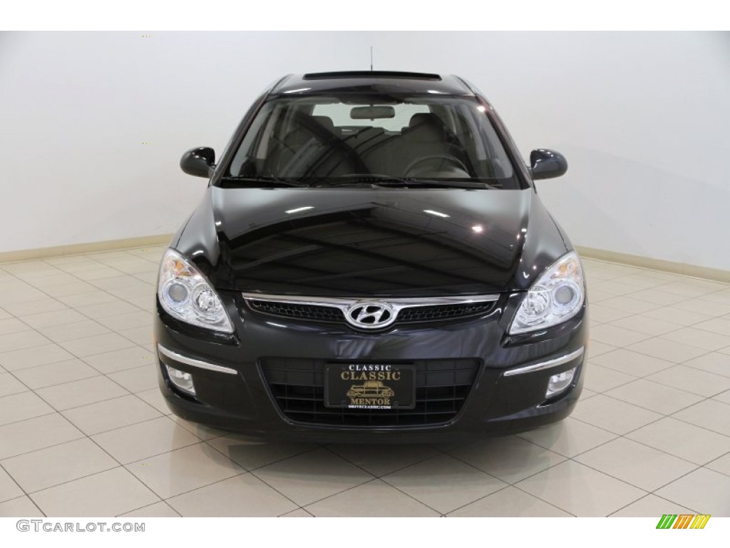 2009 Elantra Touring - Black Pearl / Black photo #2