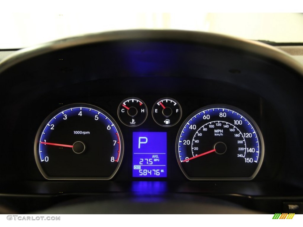2009 Elantra Touring - Black Pearl / Black photo #7