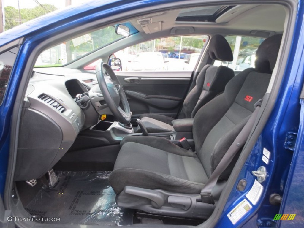 2008 Civic Si Sedan - Fiji Blue Pearl / Black photo #16