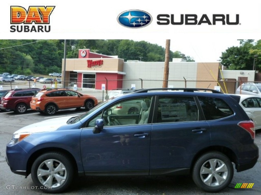 2014 Forester 2.5i Limited - Marine Blue Pearl / Platinum photo #1