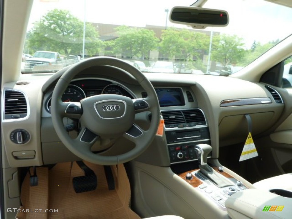 2014 Audi Q7 3.0 TFSI quattro Cardamom Beige Dashboard Photo #84371064