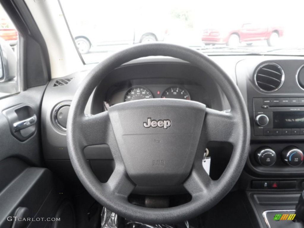 2010 Jeep Compass Sport 4x4 Dark Slate Gray Steering Wheel Photo #84371457