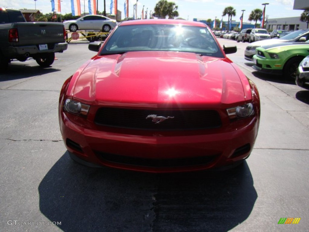 2011 Mustang V6 Coupe - Red Candy Metallic / Charcoal Black photo #3