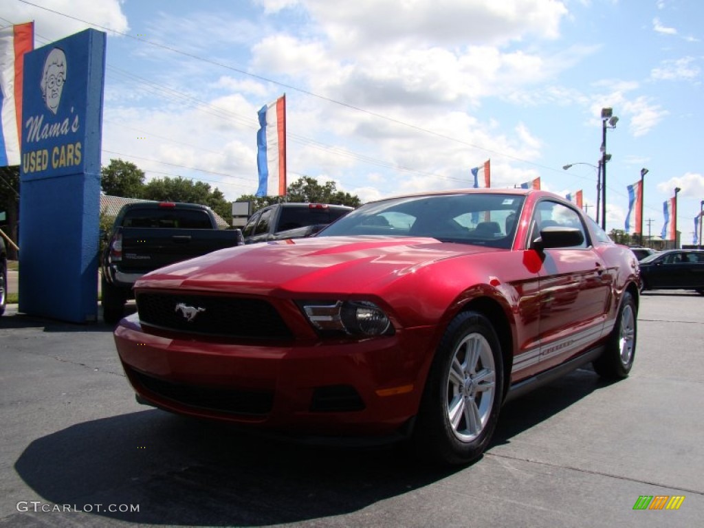 2011 Mustang V6 Coupe - Red Candy Metallic / Charcoal Black photo #4