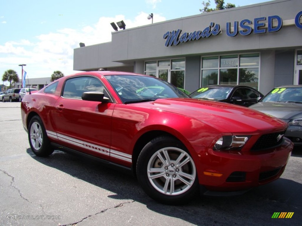 2011 Mustang V6 Coupe - Red Candy Metallic / Charcoal Black photo #21