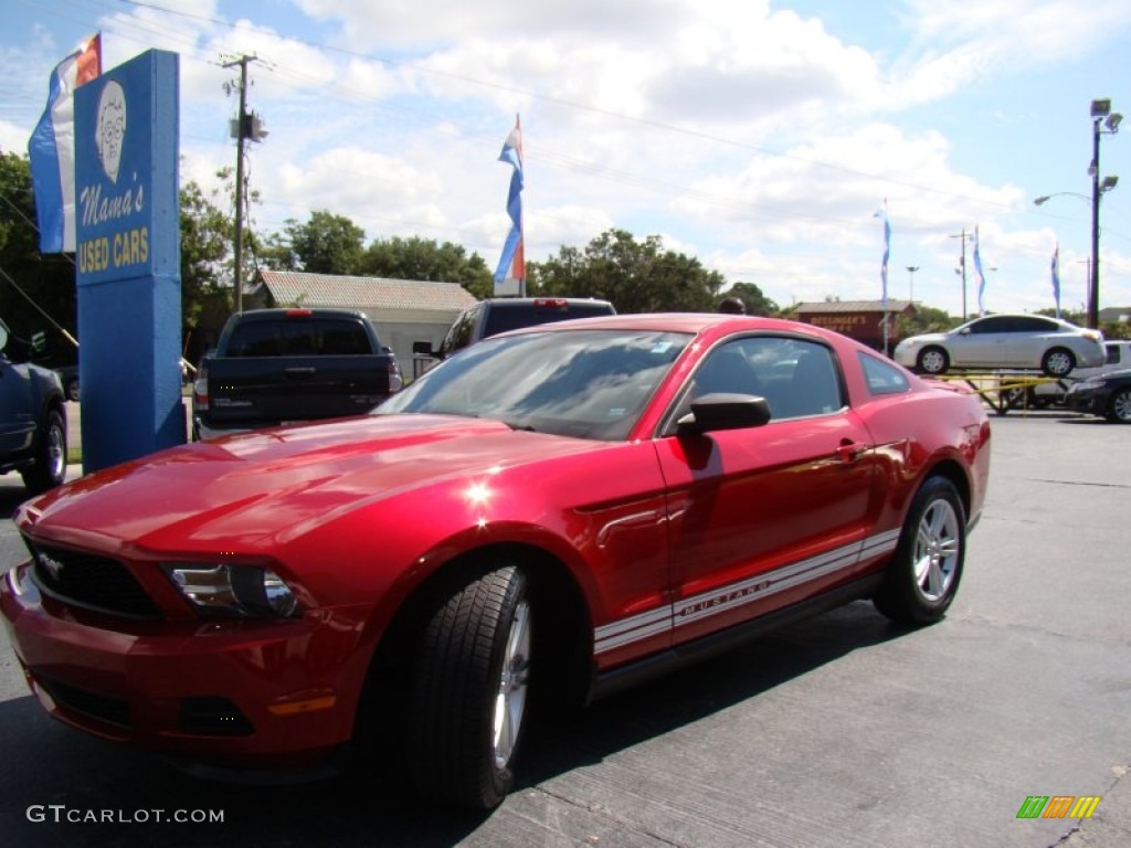2011 Mustang V6 Coupe - Red Candy Metallic / Charcoal Black photo #22